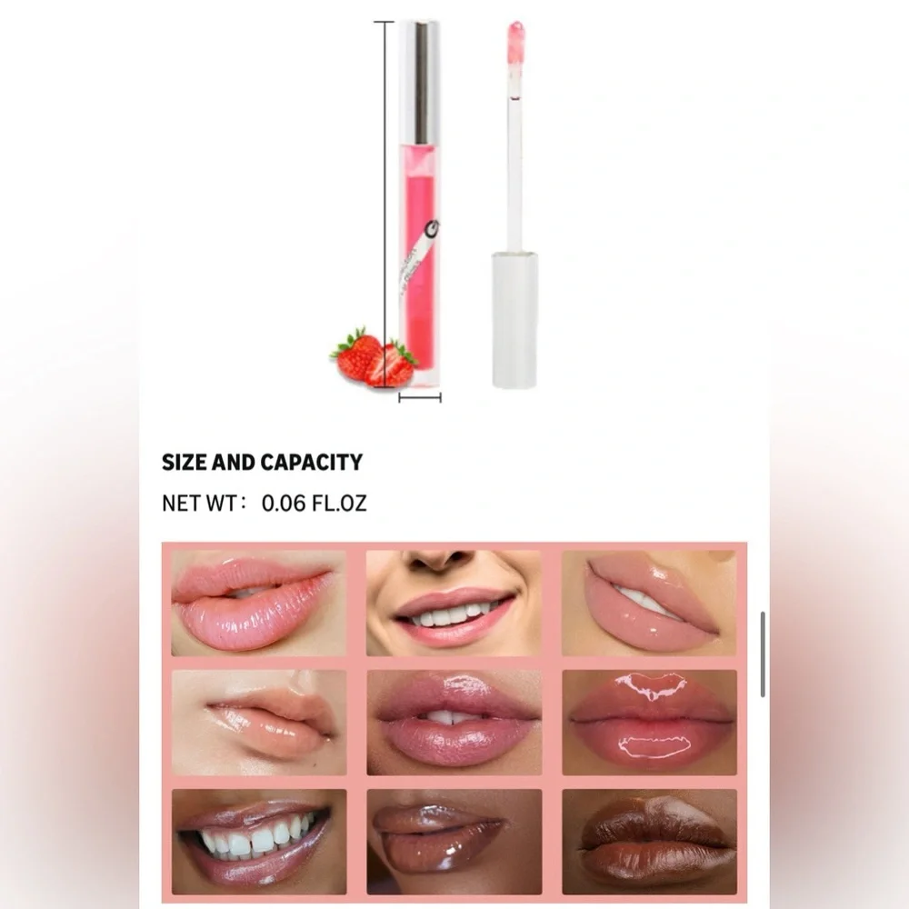 Lip Gloss- Strawberry Pink- Hydrating Shine